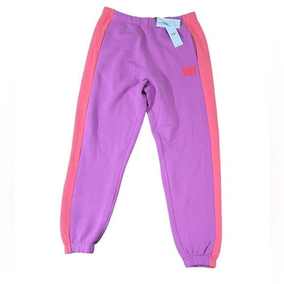 ⚡️SOLD⚡️UGG Jayleen Color Blocked Sweatpant Purple Brushed Fleece Cotton Pant - Picture 4 of 14